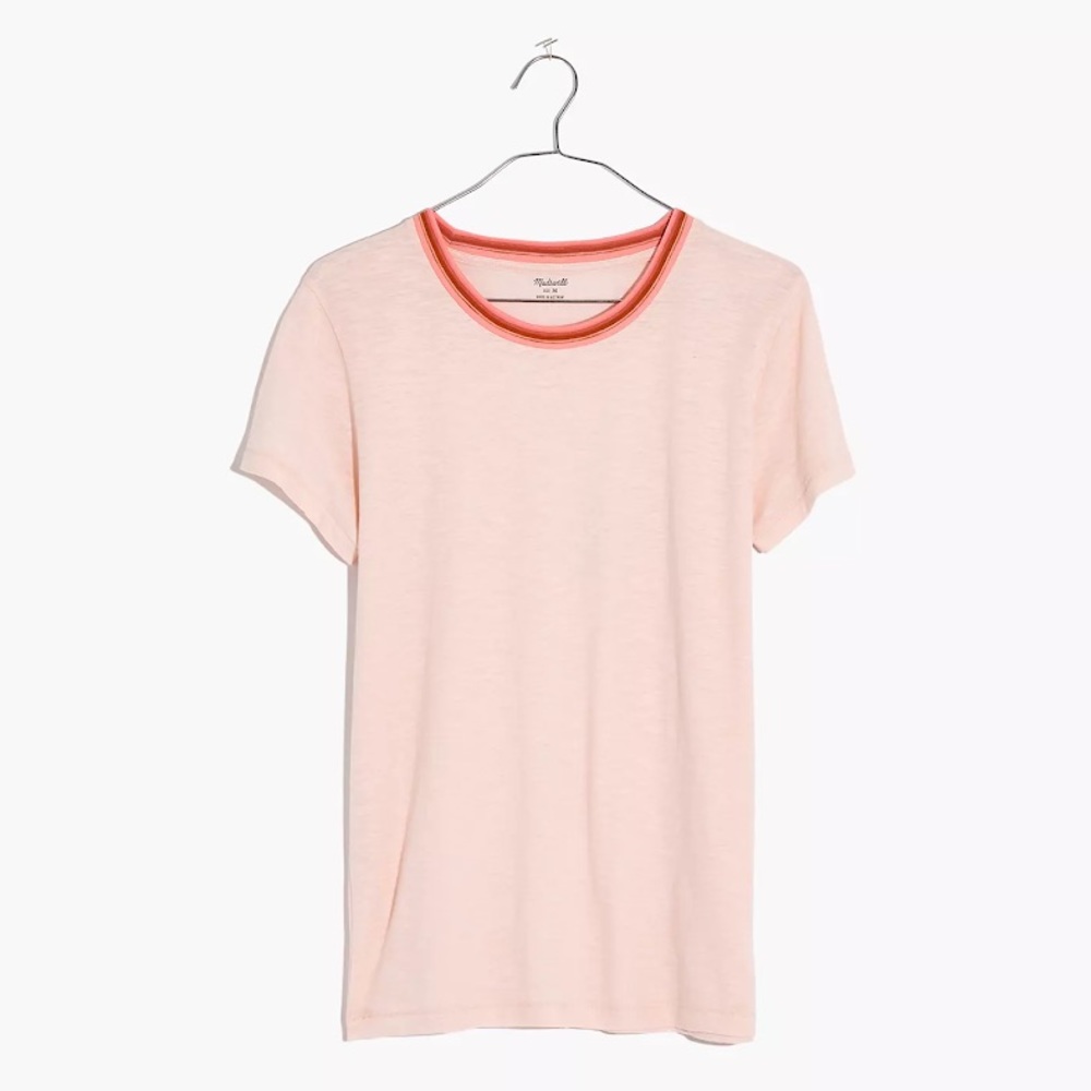 Madewell Whisper Cotton Ringer Tee, Size XS